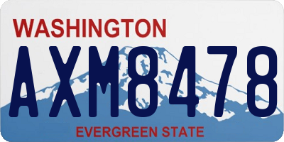WA license plate AXM8478
