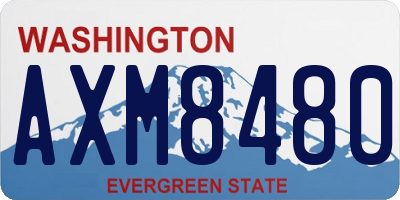WA license plate AXM8480