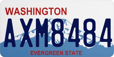 WA license plate AXM8484