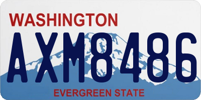 WA license plate AXM8486