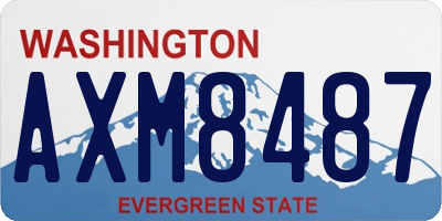 WA license plate AXM8487
