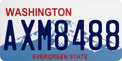 WA license plate AXM8488