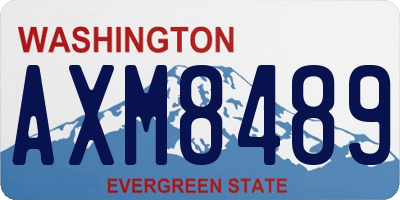 WA license plate AXM8489