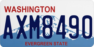 WA license plate AXM8490