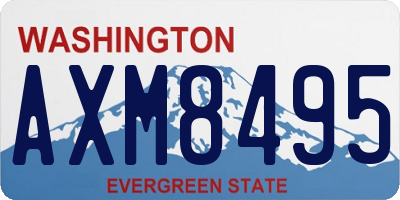 WA license plate AXM8495