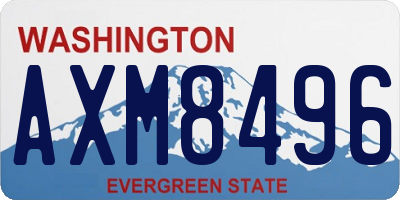 WA license plate AXM8496