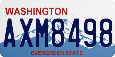 WA license plate AXM8498