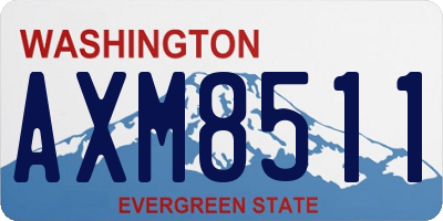 WA license plate AXM8511
