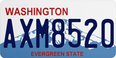 WA license plate AXM8520