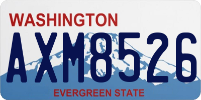 WA license plate AXM8526