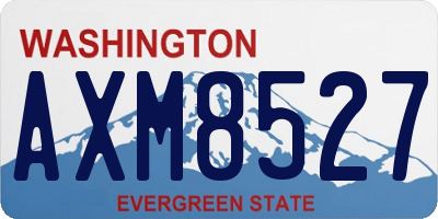 WA license plate AXM8527
