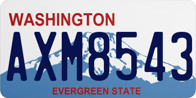 WA license plate AXM8543
