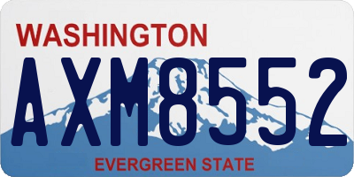 WA license plate AXM8552