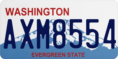 WA license plate AXM8554