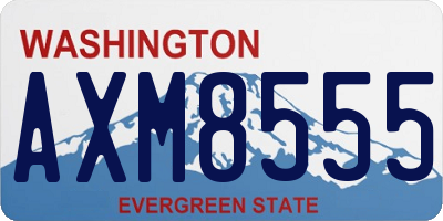 WA license plate AXM8555