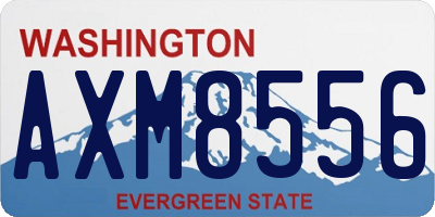 WA license plate AXM8556