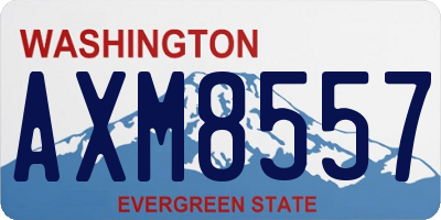 WA license plate AXM8557