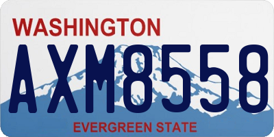 WA license plate AXM8558