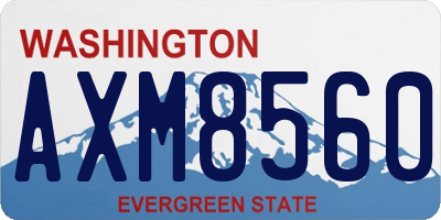 WA license plate AXM8560