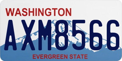 WA license plate AXM8566