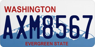 WA license plate AXM8567