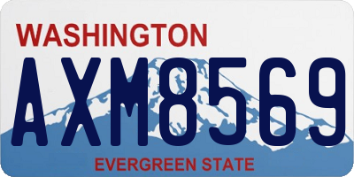 WA license plate AXM8569