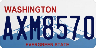 WA license plate AXM8570