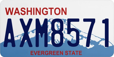 WA license plate AXM8571