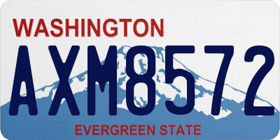 WA license plate AXM8572