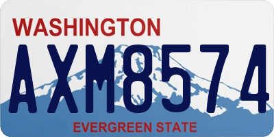 WA license plate AXM8574