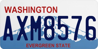 WA license plate AXM8576