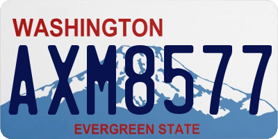 WA license plate AXM8577