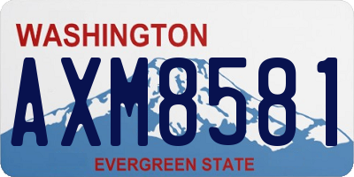 WA license plate AXM8581