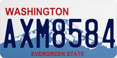 WA license plate AXM8584