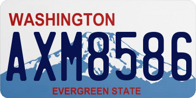 WA license plate AXM8586