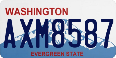 WA license plate AXM8587