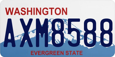 WA license plate AXM8588