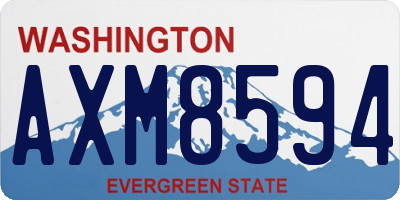 WA license plate AXM8594
