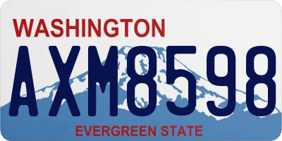 WA license plate AXM8598