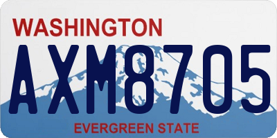 WA license plate AXM8705