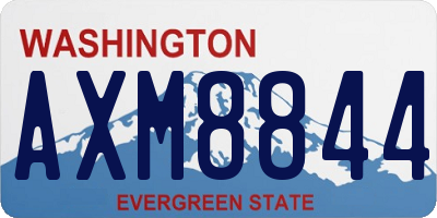 WA license plate AXM8844