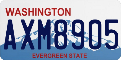 WA license plate AXM8905
