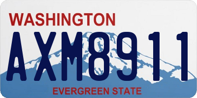 WA license plate AXM8911