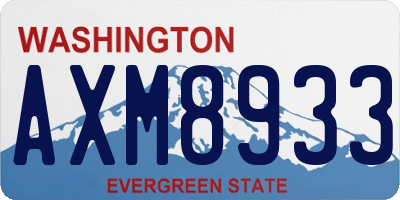 WA license plate AXM8933