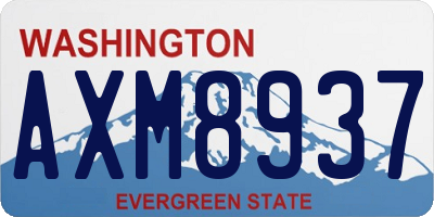 WA license plate AXM8937