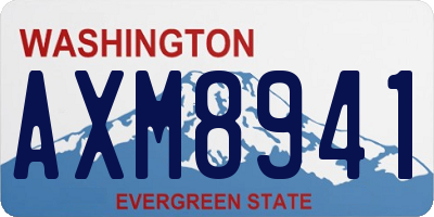 WA license plate AXM8941