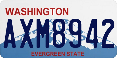WA license plate AXM8942