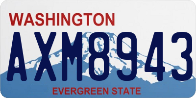 WA license plate AXM8943