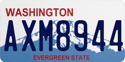 WA license plate AXM8944