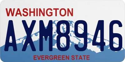 WA license plate AXM8946